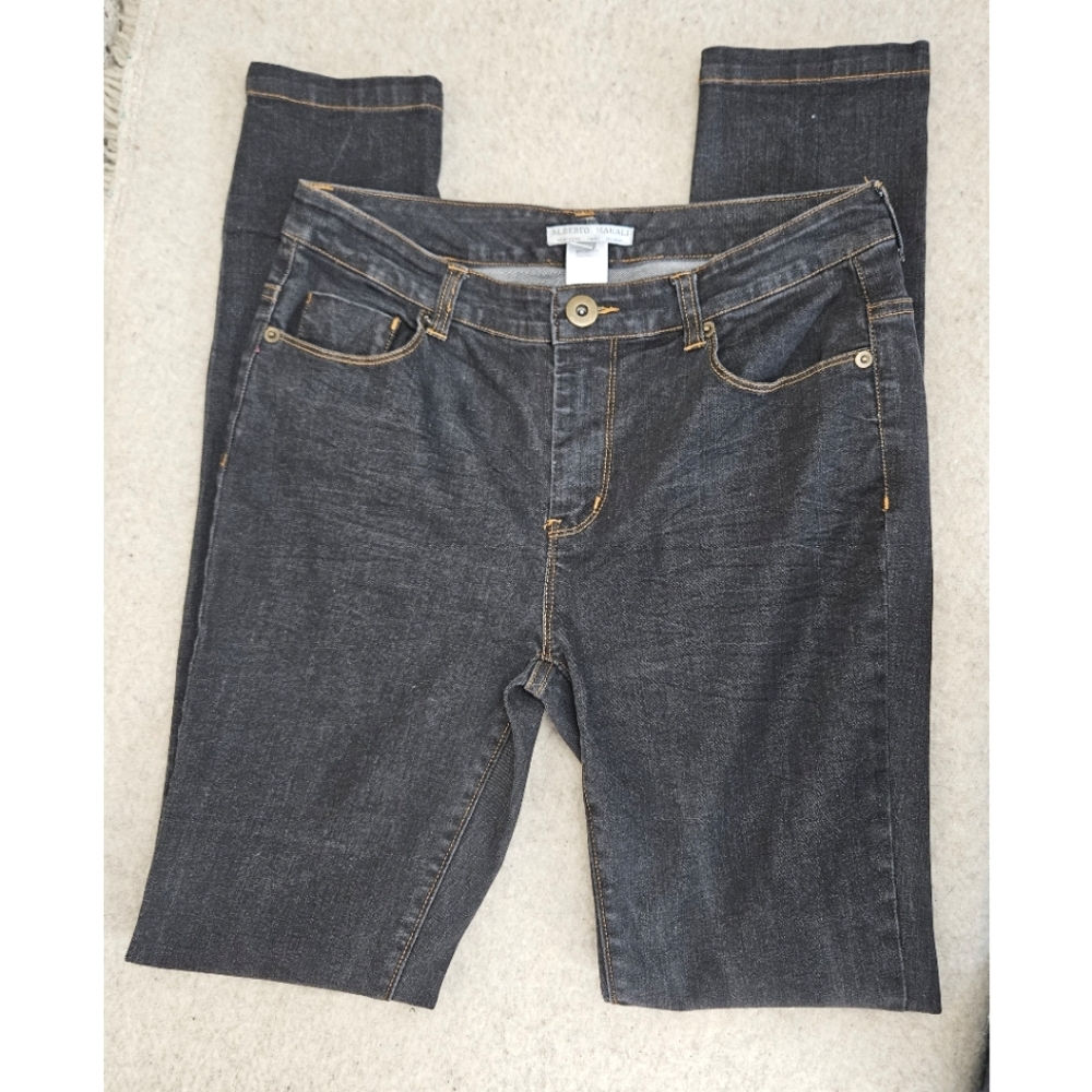 Alberto Makali Black Skinny Jeans Size 4 Vintage 90s